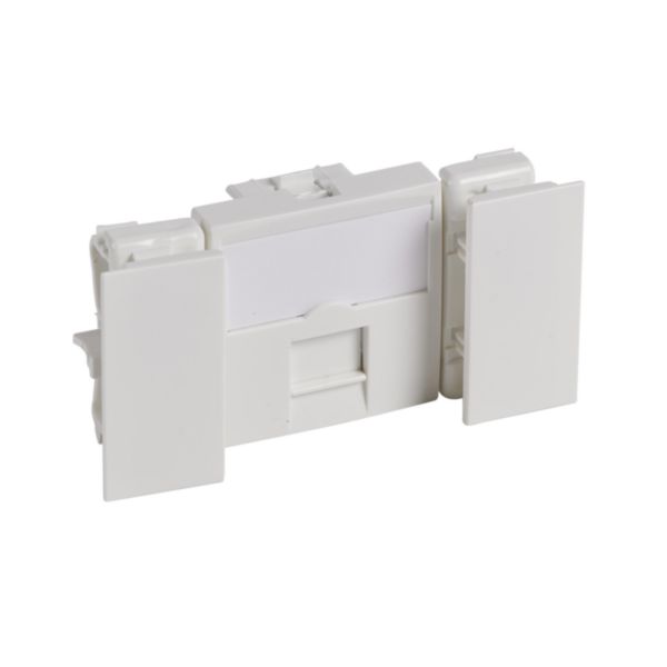 Prise RJ45 catégorie 6 Logix - 8 contacts UTP - 2 modules - Permet les transmissions haut débit (Gigabit Ethernet) - Blanc Artic