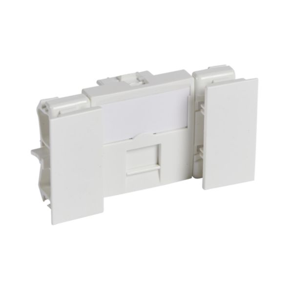 Prise RJ45 catégorie 6A Logix blindée STP 10 Gbit/s - 2 modules - Pour connexion haut débit ordi/réseau informatique