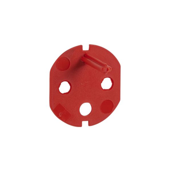 Détrompeur pour fiche 2P+T appareillage 45 Logix rouge RAL320