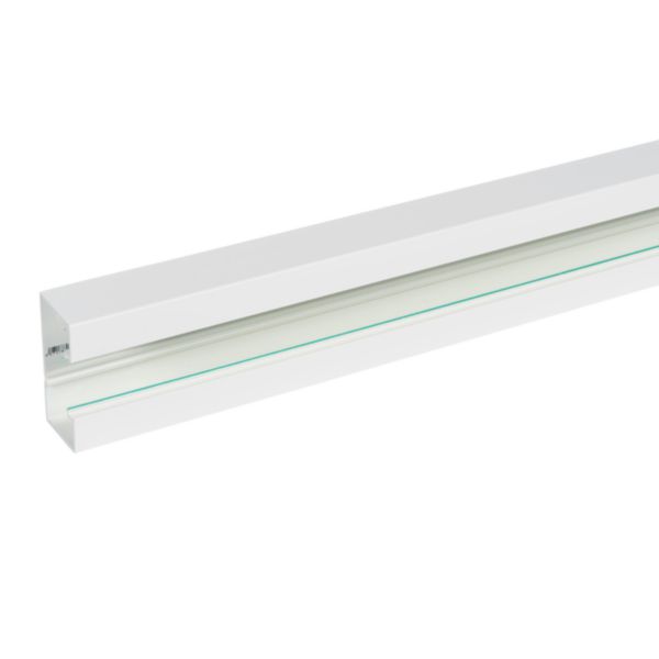 Goulotte d'installation Logix 45 - 100x50mm - 1 compartiment - Fond livré seul - Longueur 2m - PVC Blanc Artic