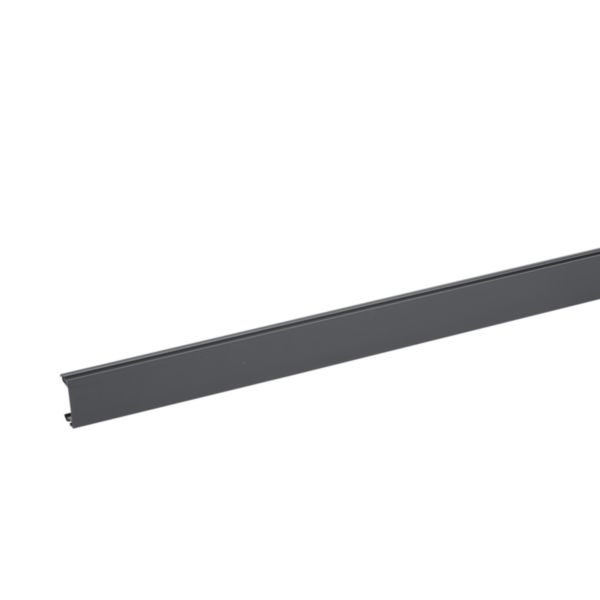 Couvercle largeur 45mm - Longueur 2m - Pour goulottes Logix, colonnes et colonnettes - PVC Noir