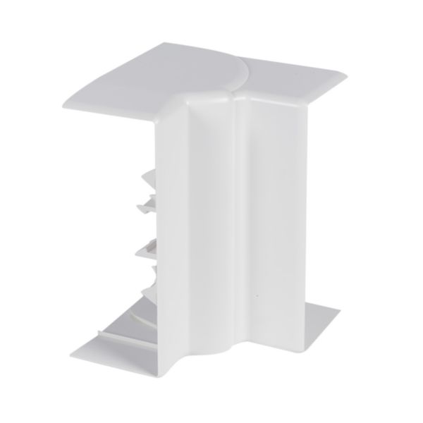 Angle intérieur variable de 80° à 120° - Pour goulotte Logix 45 130x50mm - Blanc Artic antimicrobien