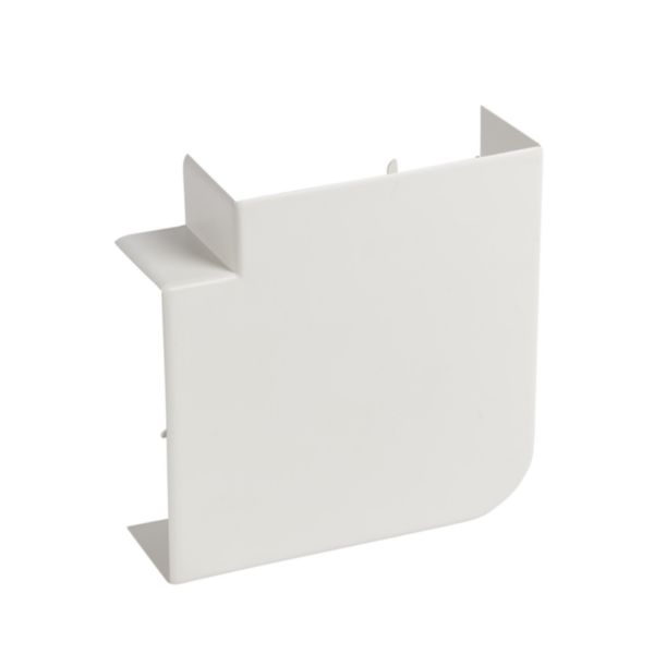 Angle plat - Pour goulotte Logix 45 130x50mm - Blanc Artic antimicrobien