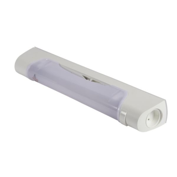 Applique Prismaline avec inter + prise rasoir / linolite incandescent 75W