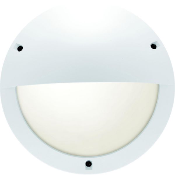 Borne chartres H600 rond à visière taille 1 blanc 12 LEDs 4000K