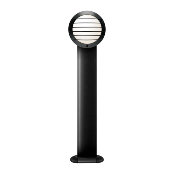 Borne chartres H1200 rond à grille taille 1 noir 12 LEDs 4000K