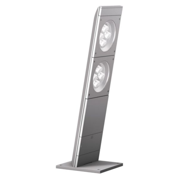 Borne BORNEO LED argent haut. 850mm LED blanches 5700K orientables