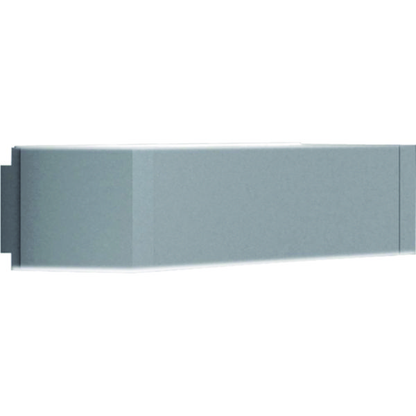 Applique extérieure Wallwasher BORNEO horizon gris argent diffusion bilatérale LED blanches 6500K