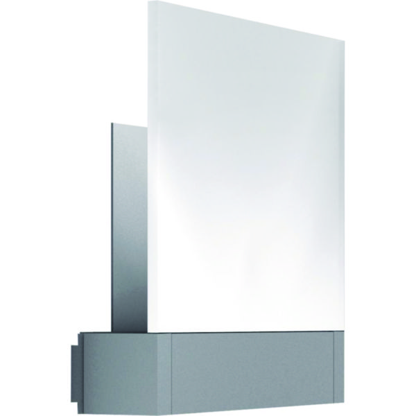 Applique extérieure Wallwasher BORNEO horizon gris argent un diffuseur LED blanches 6300K