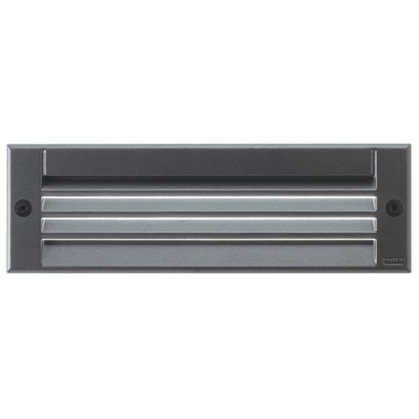 Luminaire kalank rectangle avec grille taille 2 noir 2G7 / 9w