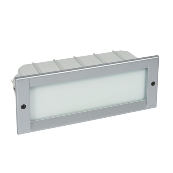 Luminaire Kalank rectangle taille 3 gris argent G24Q3 / 26W
