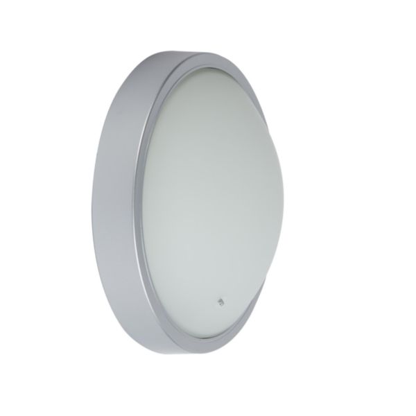 Luminaire oleron déco taille 1 argent 12 LEDs 4000K détection+préavis+veille