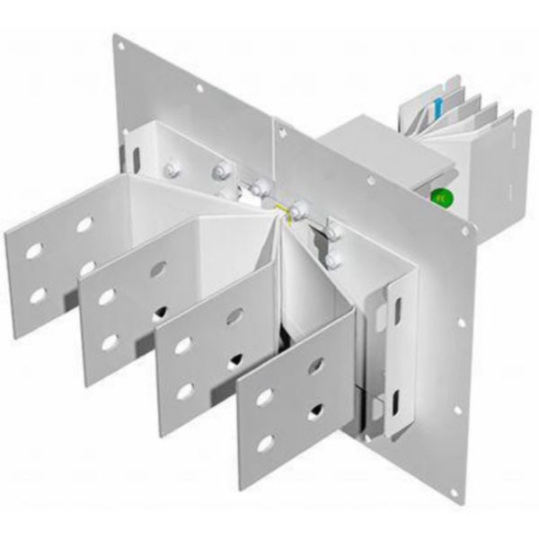Interface de connexion standard XCP-S - 1000A - IP55 - Ue=1000V Ui=1000V - Pertes Joule 311W/m - Acier galvanise RAL7035 