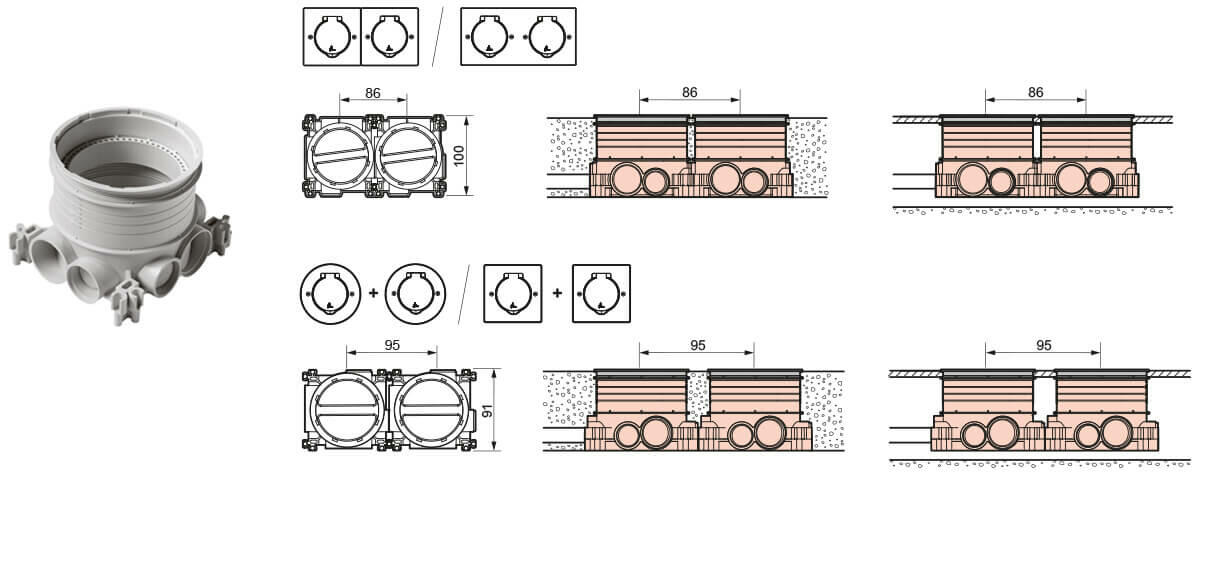 dessins boite beton multipostes instal plancher beton