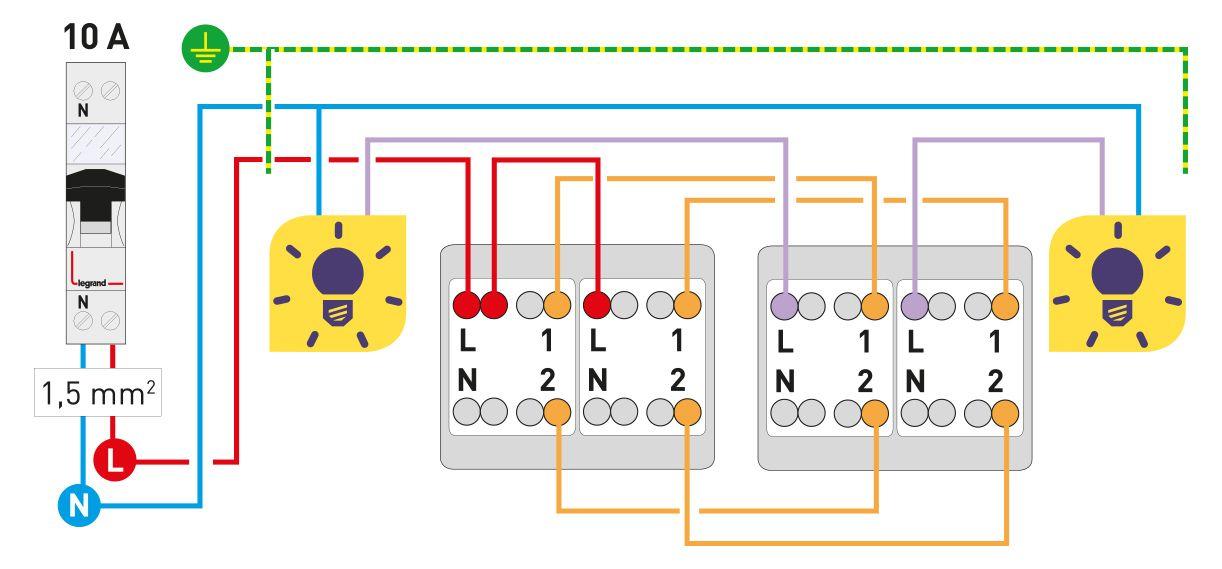 Brancher interrupteur double  Conseils Branchement Électrique