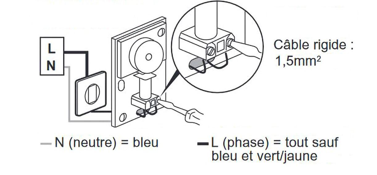 Bouton sonnette filaire éclairage