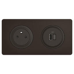 prise double usb surface celiane noir precablee 350x350