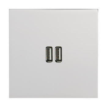 Art d'Arnould univers Epure chargeur double USB - acier miroir