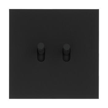 Art d'Arnould univers Epure double va-et-vient ou interrupteur - noir mat