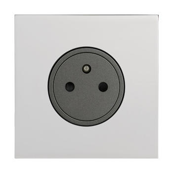 Art d'Arnould univers Epure prise de courant 2P+T 16A 250V - acier miroir