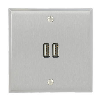 Art d'Arnould univers Mémoire chargeur double USB 2,4A - acier brossé