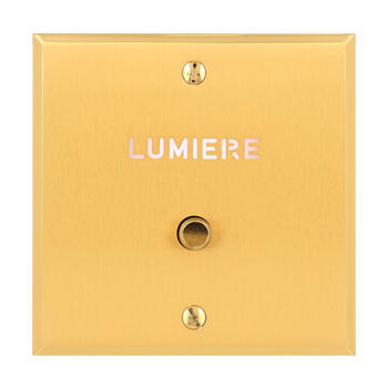 Art d'Arnould univers Mémoire guichet lumineux sans collerette avec marquage Lumière - or brossé