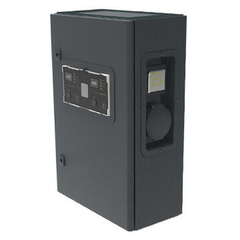 Borne monophasée métal protection DC Green'up Premium 2 véhicules électriques Modes 2 et 3 - 3,7kW à 4,6kW 16A à 20A