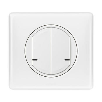 Commande double sans fil Céliane with Netatmo pour éclairage ou prise connectée ou micromodule - blanc