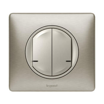 Commande double sans fil Céliane with Netatmo pour éclairage ou prise connectée ou micromodule - titane