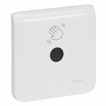 Interrupteur sans contact Mosaic avec ou sans Neutre pour commande d'éclairage 200W LED 2 modules - complet blanc antimicrobien