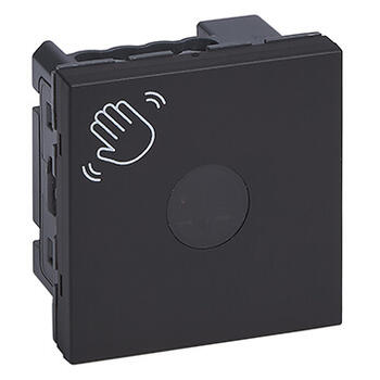 Interrupteur sans contact Mosaic pour commande de porte 2 modules - noir mat
