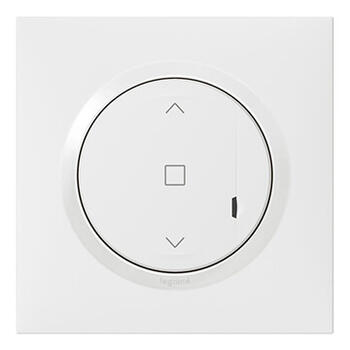 Commande sans fils pour volet roulant pour installation connectée dooxie with Netatmo avec plaque blanche