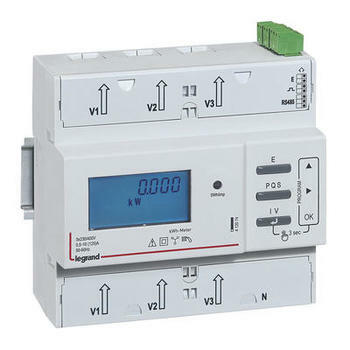 Compteur modulaire triphasé EMDX³ non MID raccordement direct 125A - 6 modules - avec sortie à impulsions et RS485