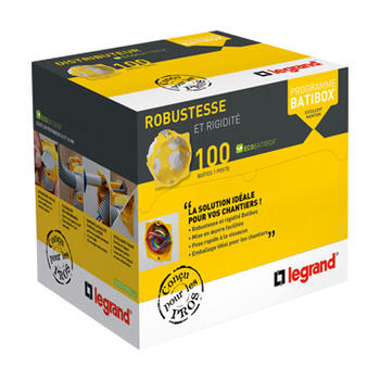 Distributeur de 100 boîtes Ecobatibox profondeur 40mm