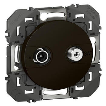 Prise TV-SAT étoile blindée dooxie finition noir mat