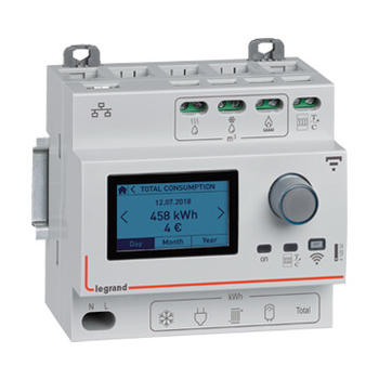 Ecocompteur standard pour mesure consommation sur 5 postes 230V~ - 50/60Hz - 5 modules