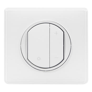 Variateur toutes lampes avec plaque Céliane - Blanc
