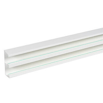 Goulotte d'installation Logix 45 - 2 compartiments - PVC Blanc Artic