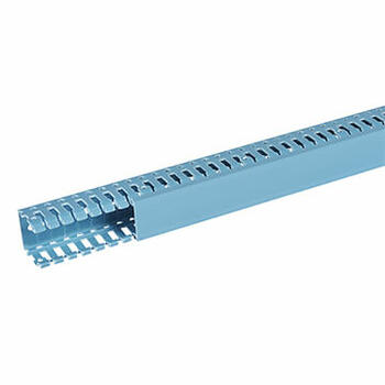Goulotte de câblage 25x25mm - fond + couvercle 2m - BSI - PVC bleu
