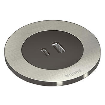 Incara Disq 60 avec chargeur USB Type-A + Type-C - couvercle pivotant - noir Ø60mm