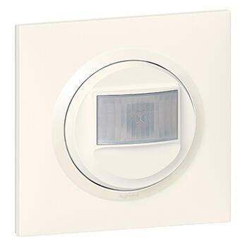 Interrupteur automatique dooxie 2 fils sans Neutre livré avec plaque carrée blanche