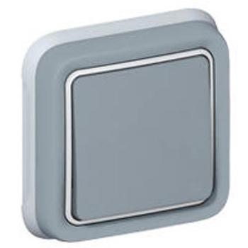 Interrupteur ou va-et-vient Plexo complet encastré - Gris