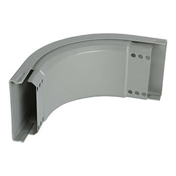 Coude descendant à 90 degrés PVC ISI PLAST avec couvercle - hauteur 50mm et largeur 150mm - finition gris RAL7030