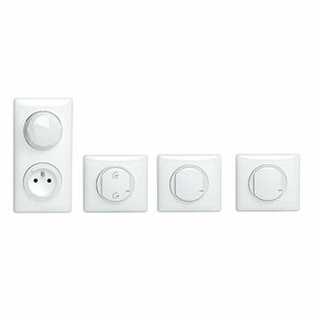 Kit de démarrage avec 4 produits Céliane with Netatmo avec plaque Laqué Blanc