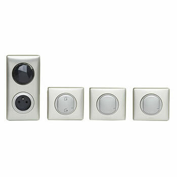 Kit de démarrage pour connecter une première pièce avec 4 produits Céliane with Netatmo avec plaque Métal Titane
