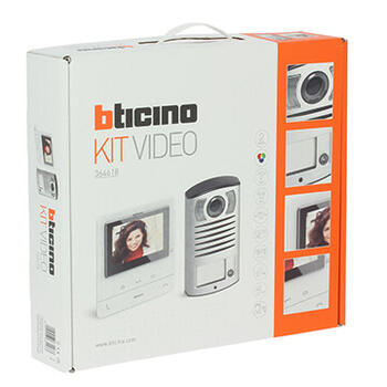  Kit portier vidéo couleur Classe 100 Basique avec écran 5pouces et boucle inductive Blanc 