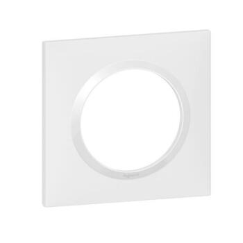Plaque carrée dooxie 1 poste finition blanc