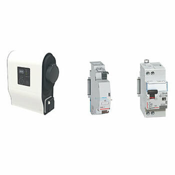 Pack borne monophasée plastique avec protections intégrée et modulaire Green'up Premium 1 véhicule électrique Modes 2 et 3 - 7,4kW 32A