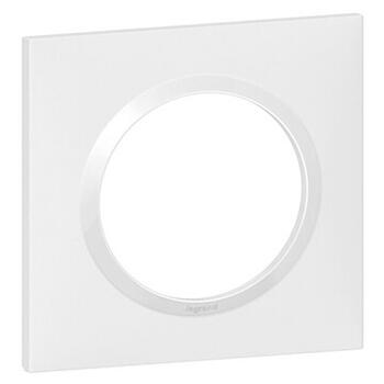 Plaque carrée dooxie 1 poste finition blanc