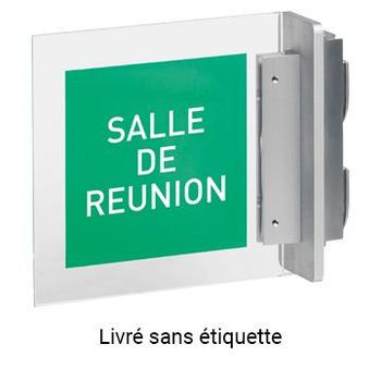 Support signalétique 150x150mm pour colonnes et colonnes mobiles à clippage direct (livré sans étiquette)